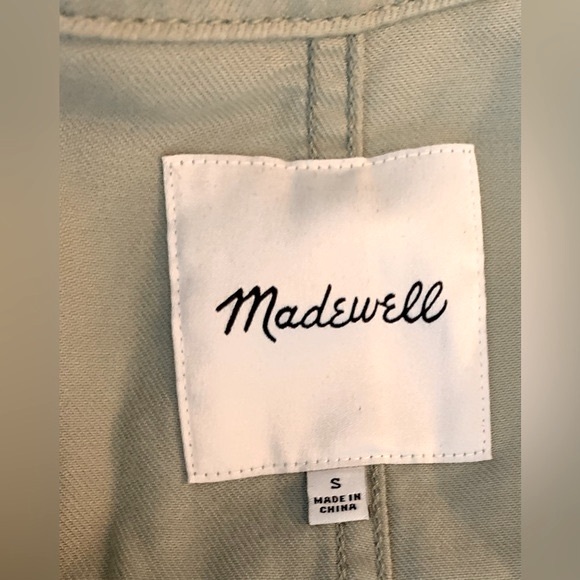 Excellent Condition Madewell "Southlake" Lightweight Peplum Jacket in Sage, Sz S - Picture 8 of 10